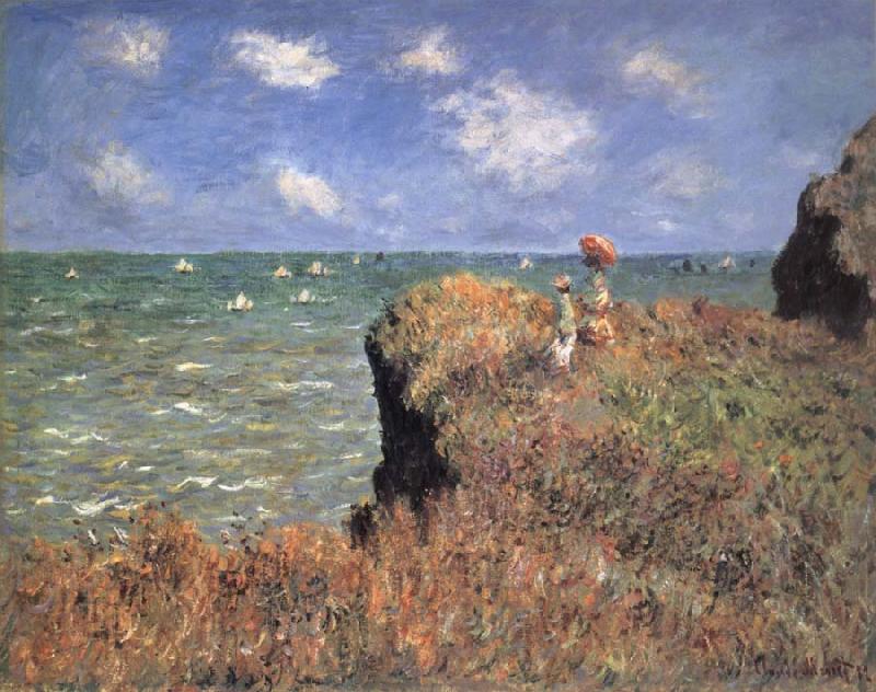 Claude Monet The Cliff Walk,Pourville